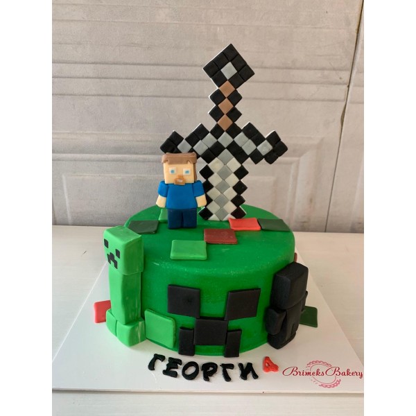 Торта за момче с Mine Craft - 101 на супер цена - Торти за момчета