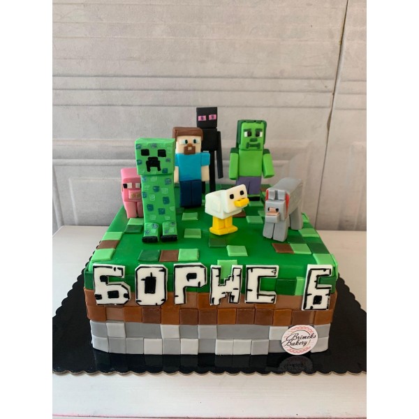 Торта за момче с Mine Craft - 102 на супер цена - Торти за момчета